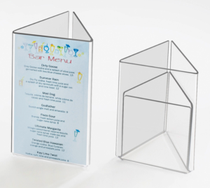 3 sided table top display | 3 sided plastic table stand