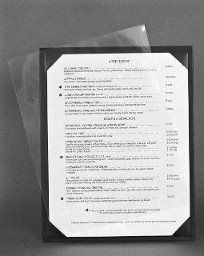 Clear Plastic Sheets to protect Restaurant Menus | Menu Cover Accessories