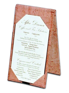 Cork Table Top Display / Cork Table Tents for Restaurants