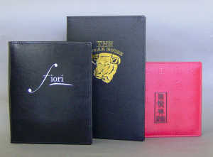 Corinthian Imitation Leather Menu Covers