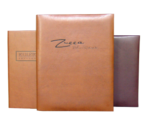 Menu Covers for Fine dining restaurants, turned edge imitation leather
