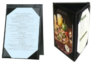 A frame & 3 Sided triangular table tents